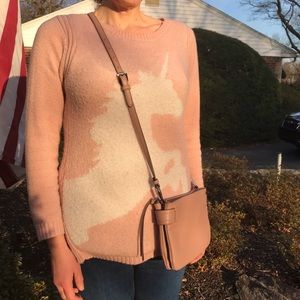 Vince Camuto Davy Accordion crossbody leather pink